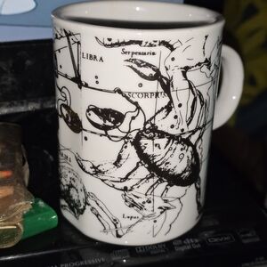 Anthropologie Horoscope Libra Coffee Mug Astrological Salt and Earth Blue